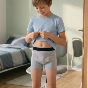 Lot de 3 boxers fuites urinaires – 3 à 14 ans – Coloris au choix