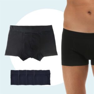 4 boxers absorbants lavables homme – Fuite urinaire