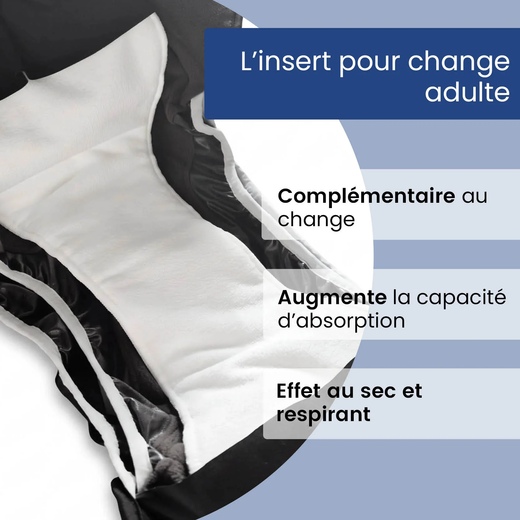 3 inserts Ultra pour change lavable – incontinence, fuites nocturnes .. – Image 2