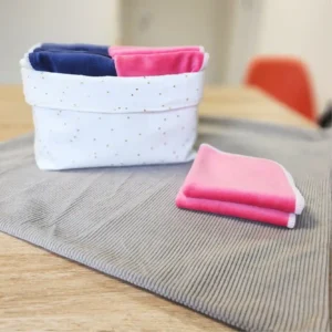 10 lingettes intimes lavables en bambou – 20x20cm