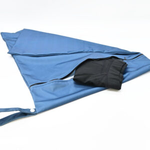 1 sac de stockage boxer ou protections lavables – Bleu saphir