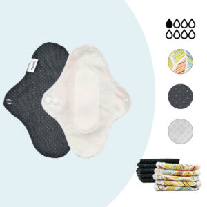 10 protège-slips lavables en coton (Gamme XS)