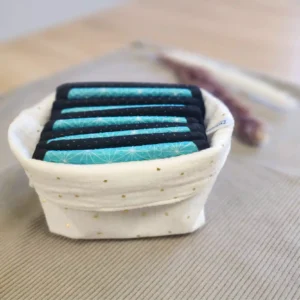 Panière lingettes taille S – Double gaze de coton