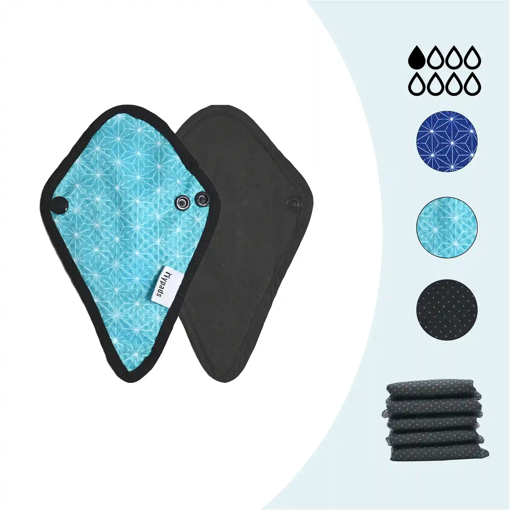 5 protège-strings lavables en coton