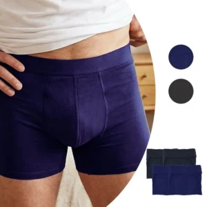 4 boxers absorbants lavables homme – Fuite urinaire