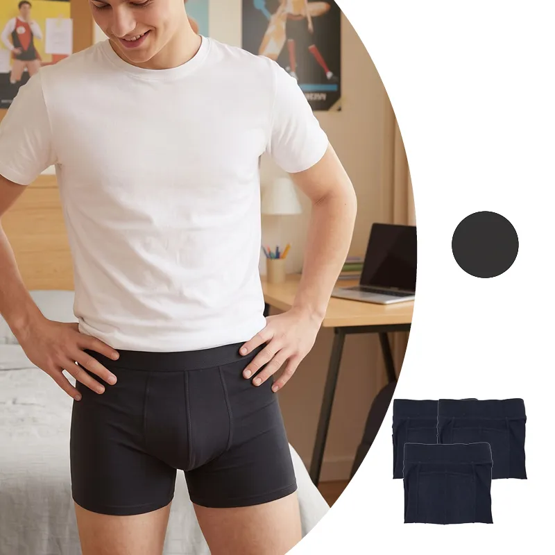 3 boxers absorbants fuites urinaires Junior Garçon Ado