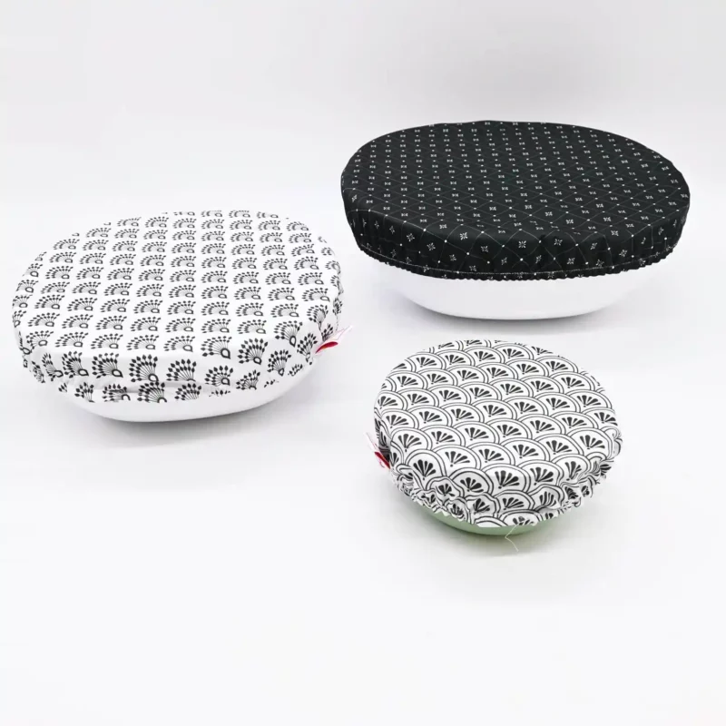 Set de 3 Couvre plats Zéro Déchet - Charlottes tissu - A choisir – Image 2