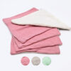 5 grandes lingettes lavables - Gaze de coton et pulpe de bambou - Coloris au choix