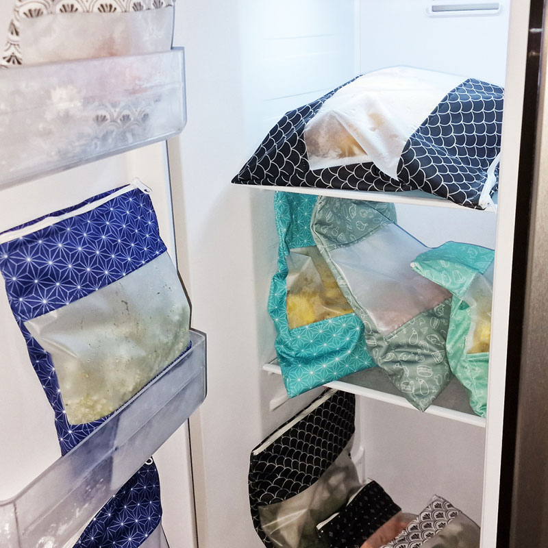 2 sacs congélation réutilisables - format moyen (M) - Coloris au choix – Image 3