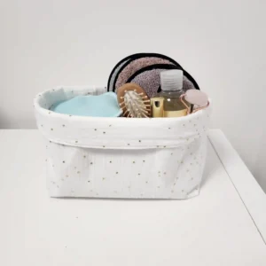 Panière lingettes taille L – Double gaze de coton