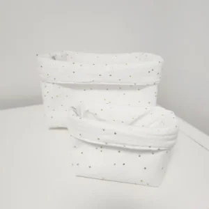 Duo de panières – Double gaze de coton