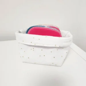 Panière lingettes taille S – Double gaze de coton