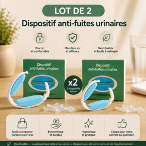 2 Pinces Urinaires Homme avec Étui – Incontinence Légère à Modérée , Confort Ajustable 3 Niveaux