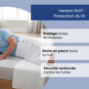 Alèse jupe homme pour incontinence – Protection du lit et du matelas