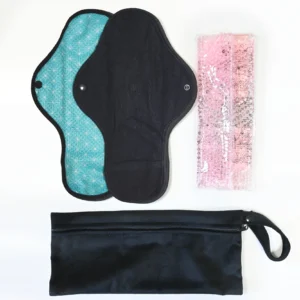 Kit Bain Dérivatif (2 serviettes + 2 poche de gel + 1 pochette) – Coloris Asanoha Azur
